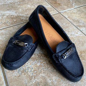 Calvin Klein Leather Penny Loafers Black size 8